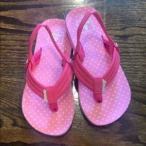 Reef kids Little Ahi flip flops, girls size 11/12
